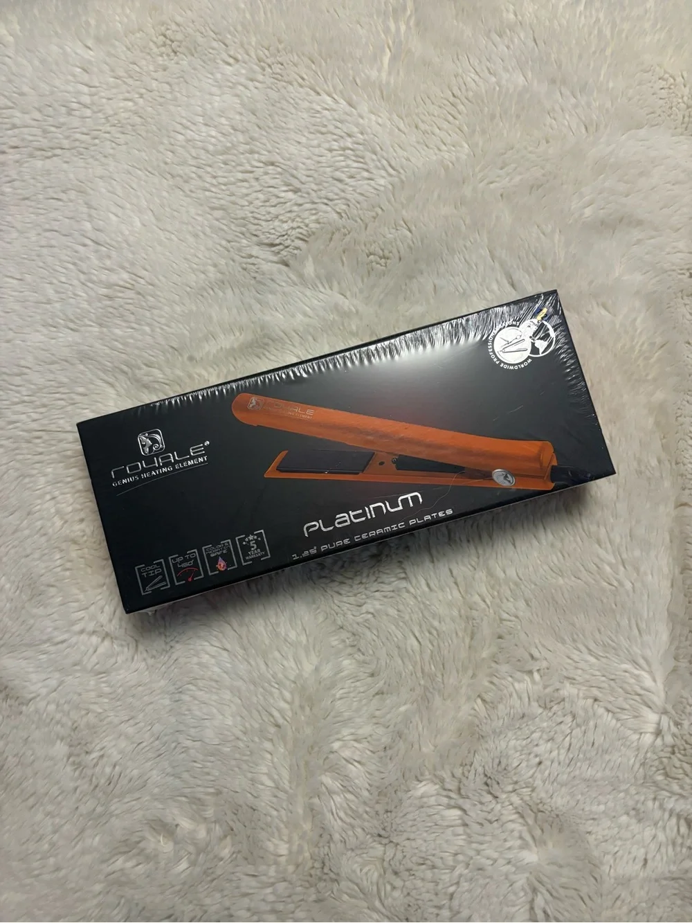 NIB Royale Platinum Genius Heating Element Orange Hair Straightener
